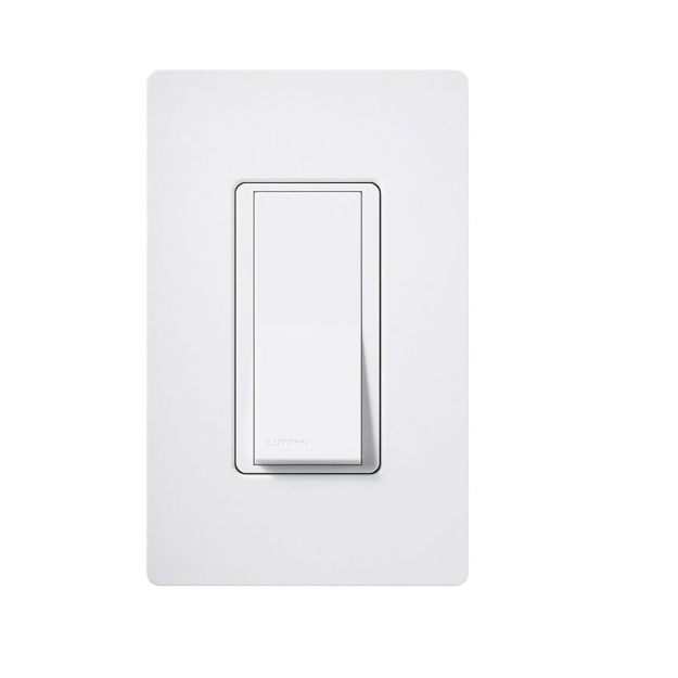 Picture of Lutron Claro Satin Color 1-Pole Switch (snow white)