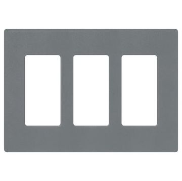 Picture of Lutron Claro 3-Gang Satin Wall Plate (slate)