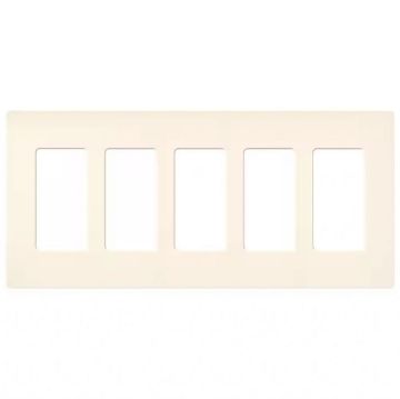 Picture of Lutron Claro 5-Gang Satin Wall Plate (biscuit)