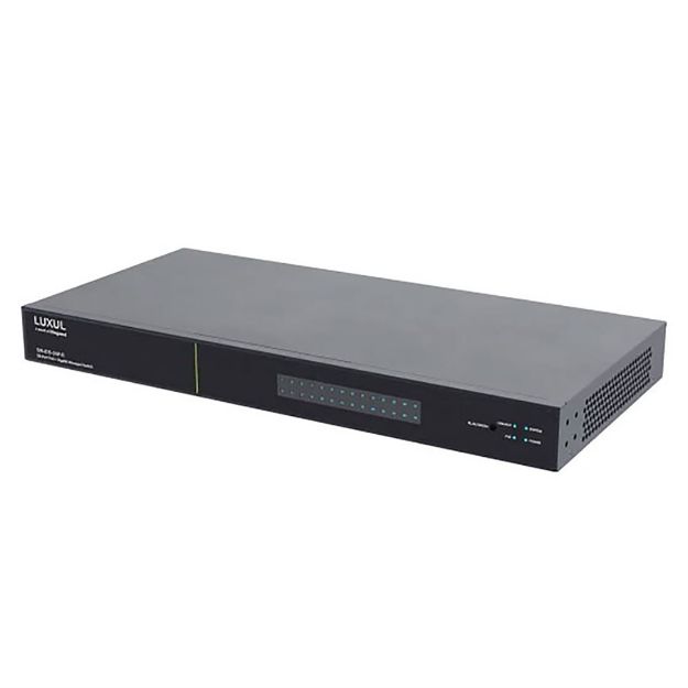 Picture of Luxul 24 PoE+ | 4 (10G) SFP+ Ports – 1Gb L2/L3 Managed Switch