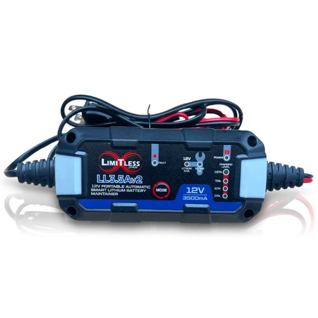 Picture of Limitless Lithium 3.5A 12V Standard Battery Maintainer w/BMS Retart Function