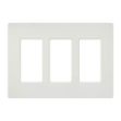 Picture of Lutron Claro 3-Gang Satin Wall Plate (lunar gray)