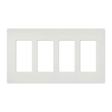 Picture of Lutron Claro Satin Color 4-Gang Wallplate (lunar gray)