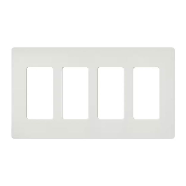 Picture of Lutron Claro Satin Color 4-Gang Wallplate (lunar gray)