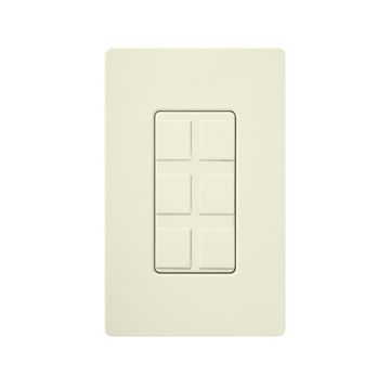 Picture of Lutron CLARO 6-PORT SATIN FRAME W/BLANKS (biscuit)