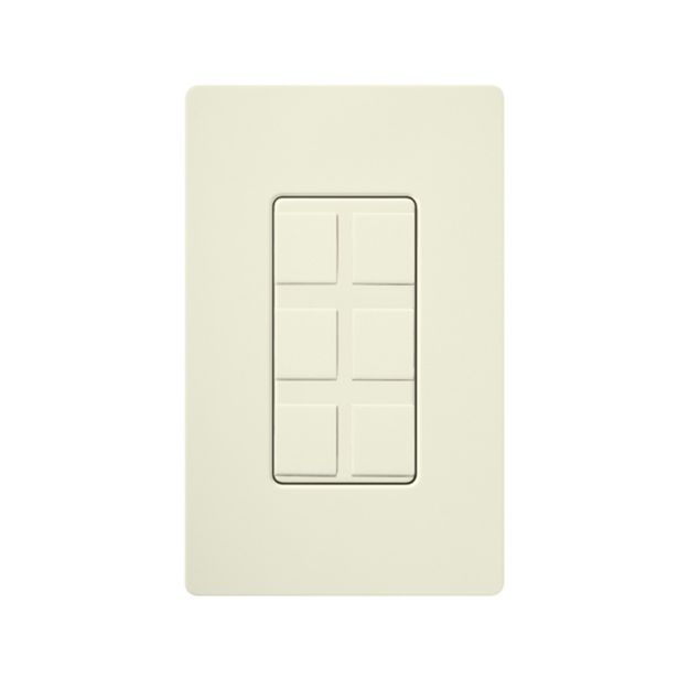 Picture of Lutron CLARO 6-PORT SATIN FRAME W/BLANKS (biscuit)