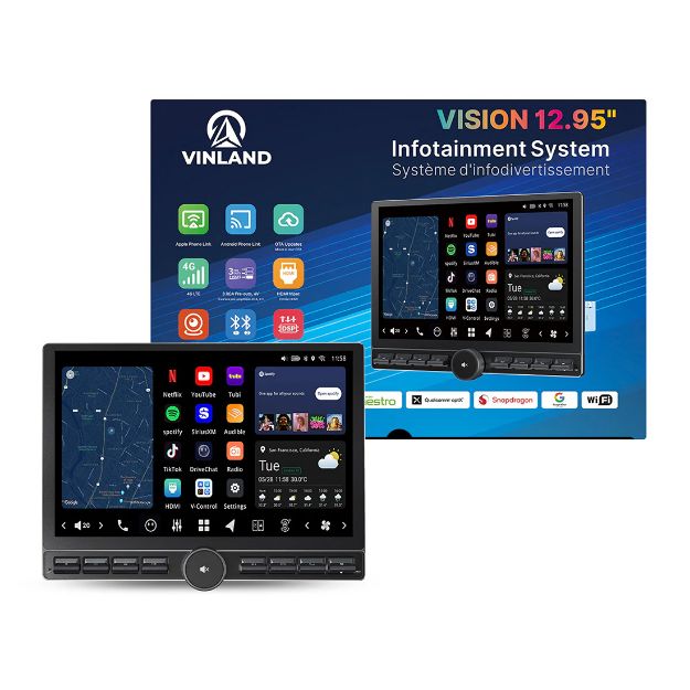 Picture of Vinland Vision Series Universal 13" Single-DIN Knob+Hard Buttons 8G+128G, 4G LTE