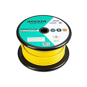 Picture of KICKER Marine 4awg Power Wire, 100ft, Yellow, RoHS Compliant
