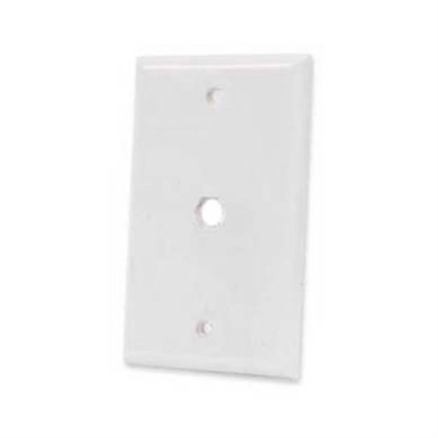 Picture of ASKA Blank Wall Plate with Single Hole (white)