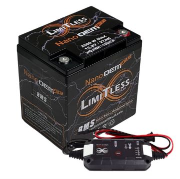 Picture of Limitless Lithium Nano OEM Elite 27AH 2500W Motorcycle/Powersports W/Maintainer