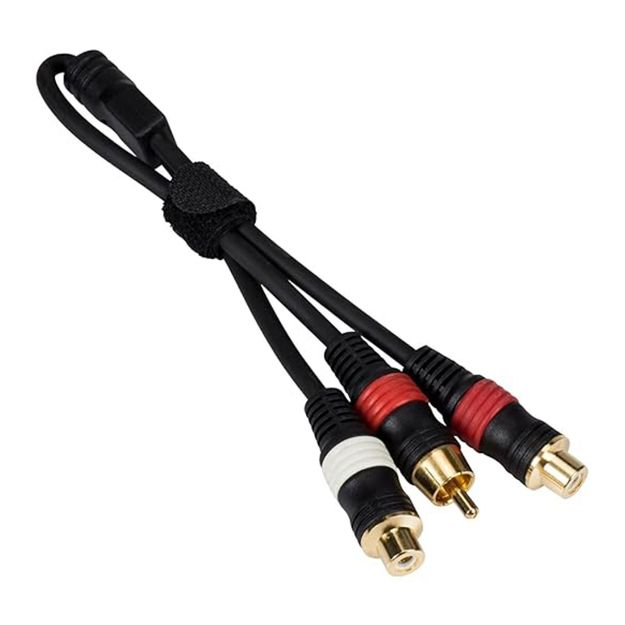Picture of Catalyst Y-Cable 1-RCA Plug to 2-RCA Jacks 6"