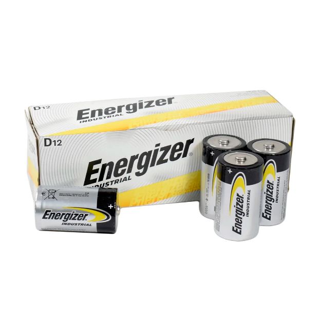 Picture of Energizer Industrial D Alkaline 1.5V Battery, 12-Pack