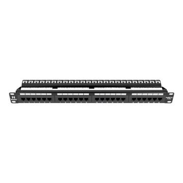 Picture of Platinum ProFIT CAT5E UTP 180° 1U 24 PORT RJ45 Patch Panel, 19" Rack Mount, Rear Cable Management