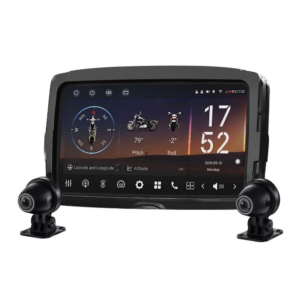 Picture of Vinland Motorcycle Radio for 2014-2023 Harley-Davidson Touring Motorcycles w/ Front&Rear DVR Cams