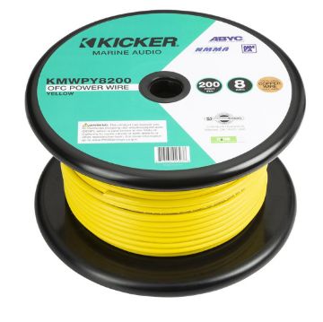 Picture of KICKER Marine 8awg Power Wire, 200ft, Yellow, RoHS Compliant