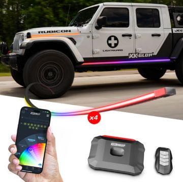 Picture of XKGLOW XKmax Body Gap Jeep Hood & Running Board Kit