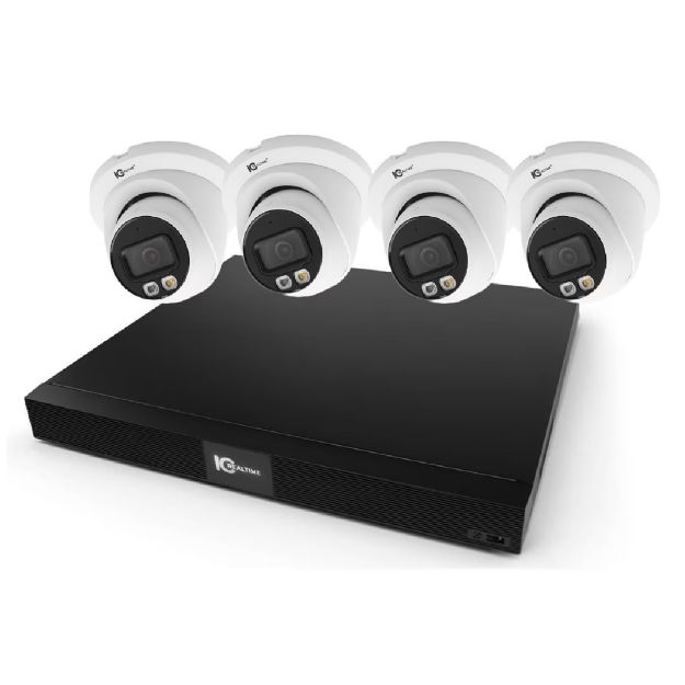 Picture of IC Realtime Nightwatch 8-Channel NVR Bundle w/ built-in 8-port POE 4 Cameras