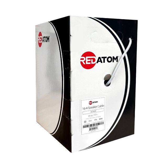 Picture of Red Atom 16/4 65-Strand Speaker Wire 500' Box (white)(V2)