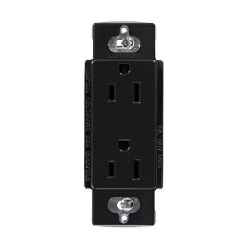 Picture of Lutron Claro 15A Receptacle (black)
