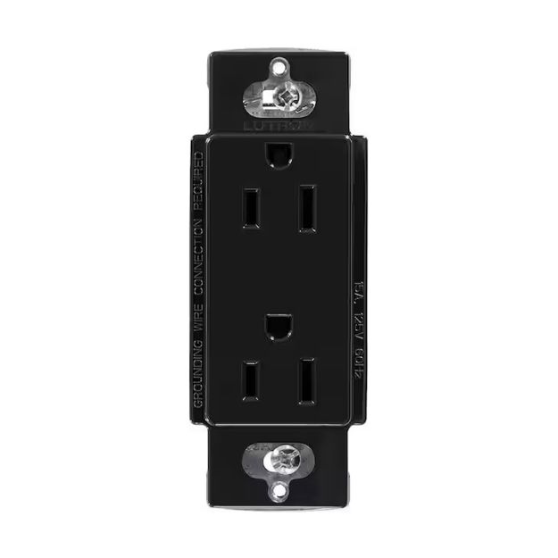 Picture of Lutron Claro 15A Receptacle (black)