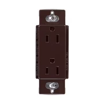 Picture of Lutron Claro 15A Receptacle (brown)
