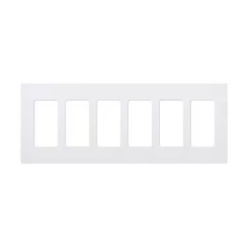 Picture of Lutron Claro 6-Gang Wall Plate (white)