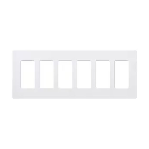 Picture of Lutron Claro 6-Gang Wall Plate (white)
