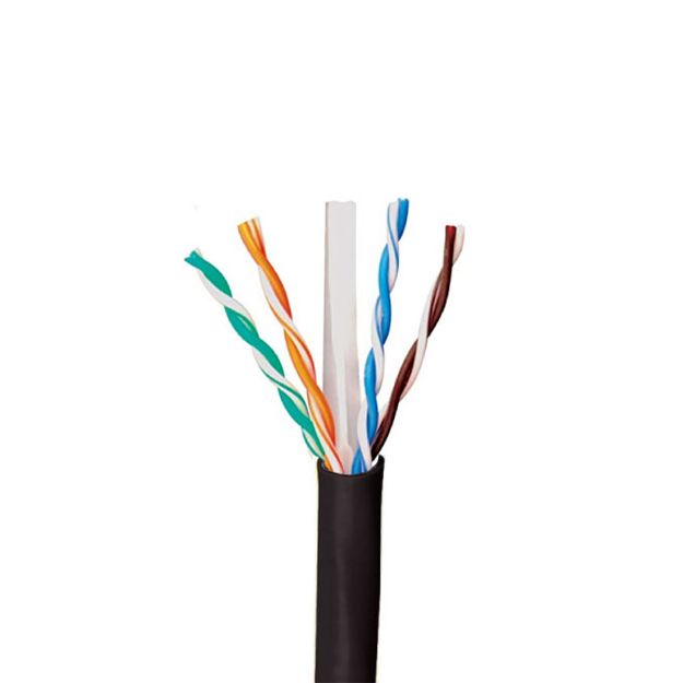 Picture of Wavenet Cat 6E PVC SC 600MHZ w/Spline CMR 1,000' (Black, Pullbox)