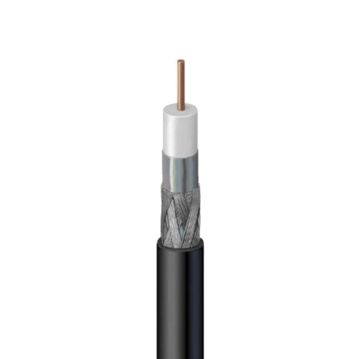 Picture of Wavenet RG6 Single Coax Copper Clad Steel 1000' Reelex II Pullbox (black) NON-DISH Approved