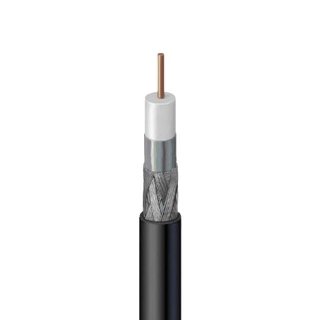 Picture of Wavenet RG6 Single Coax Copper Clad Steel 1000' Reelex II Pullbox (black) NON-DISH Approved