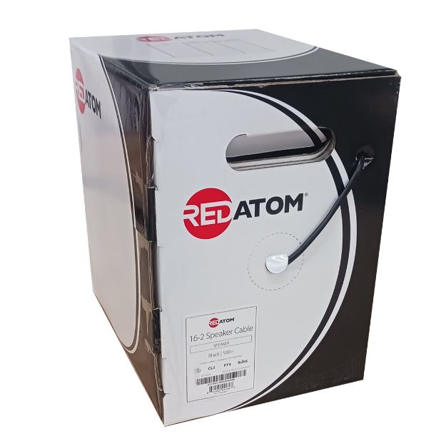 Picture of Red Atom 16/2 65-Strand Speaker Wire 500' Box (black)(V2)