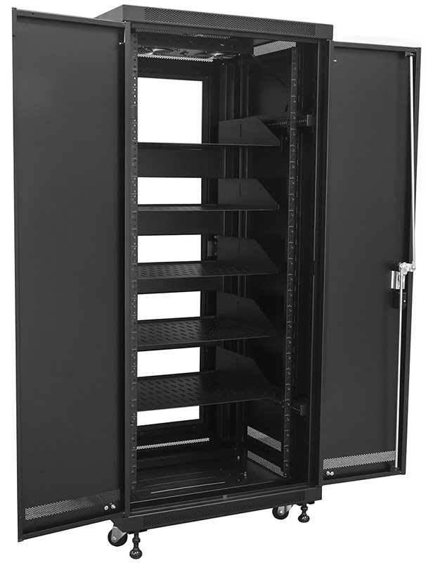 Red Atom Rack with open rear doors